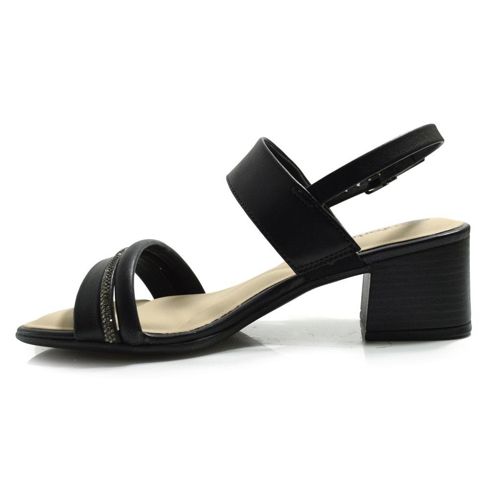Sandália de Salto Bloco Feminina Comfortflex 2556403 Preto 5