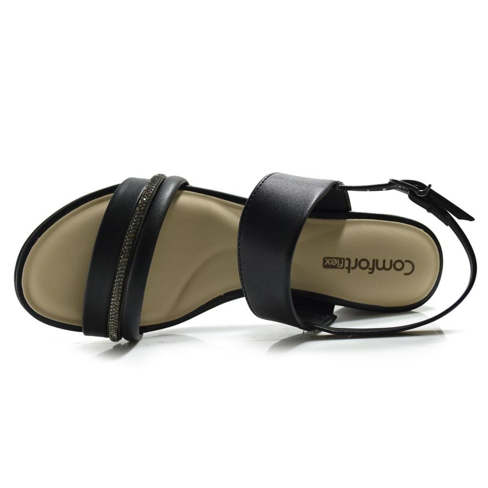 Sandália de Salto Bloco Feminina Comfortflex 2556403 Preto 6