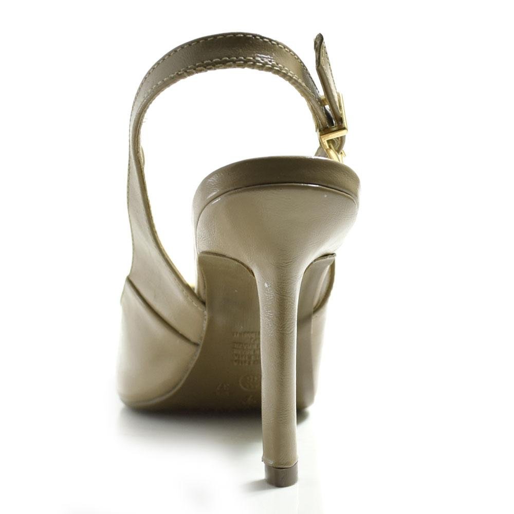Scarpin de Salto Feminino Via Marte 274-003-01 Bege 4