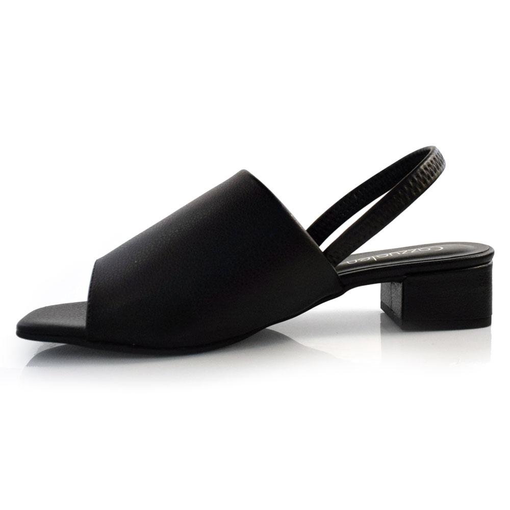 Sandália com Salto Bloco Feminina Cazzualen 68113 Preto 6