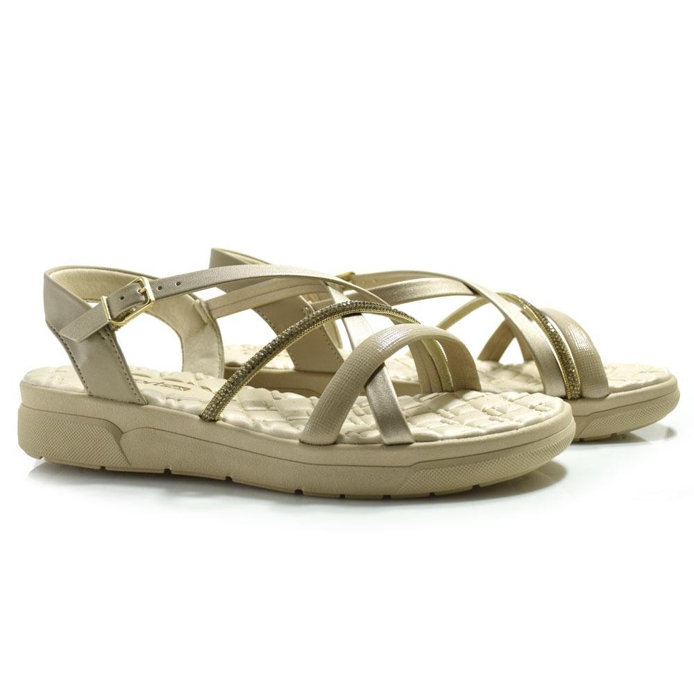 Papete Feminina Comfortflex 2542404 Bege 2