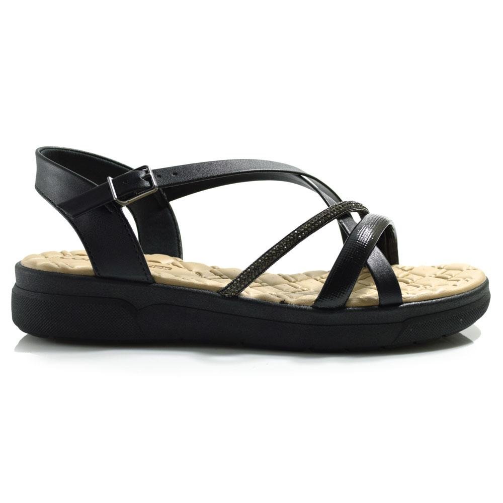 Papete Feminina Comfortflex 2542404 Preto 3