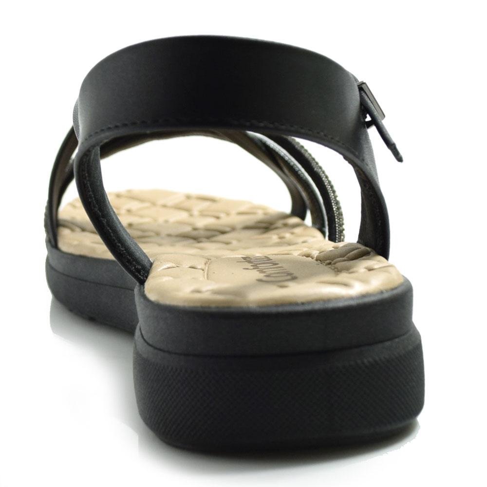 Papete Feminina Comfortflex 2542404 Preto 4