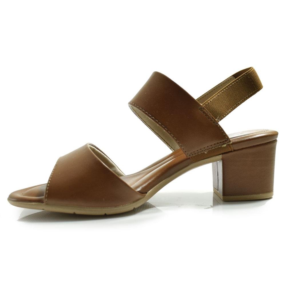 Sandália de Salto Bloco Feminina Comfortflex 2557407 Marrom 5