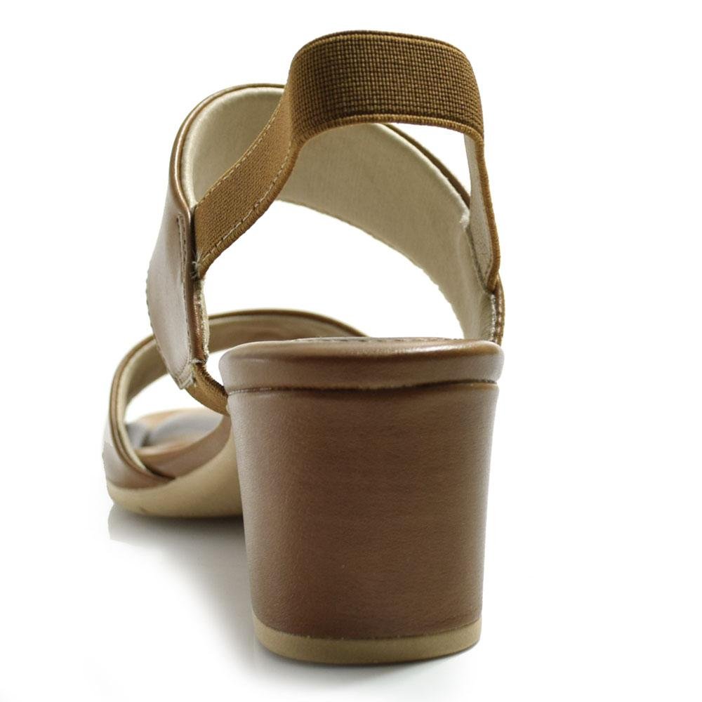 Sandália de Salto Bloco Feminina Comfortflex 2557407 Marrom 4