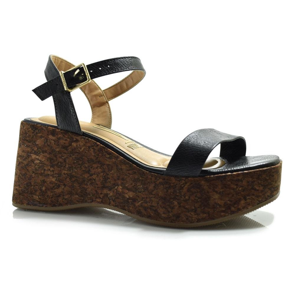 Sandália Plataforma Feminina Vizzano Preto 1