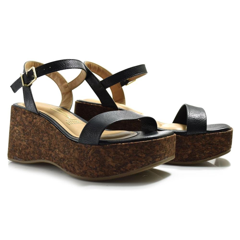 Sandália Plataforma Feminina Vizzano Preto 2