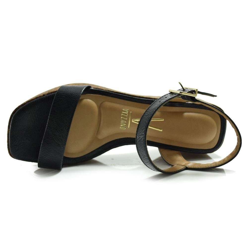 Sandália Plataforma Feminina Vizzano Preto 6