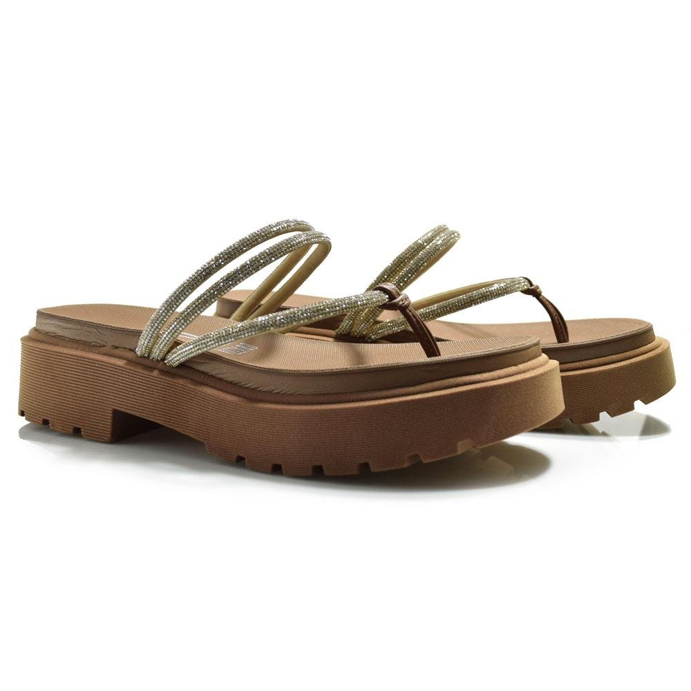 Papete Feminina Vizzano Dourado/Marrom 2