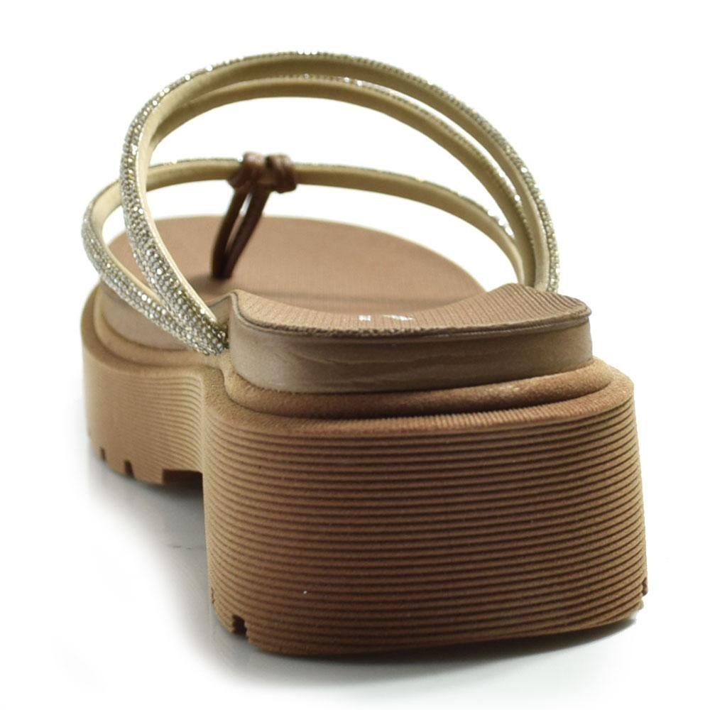 Papete Feminina Vizzano Dourado/Marrom 4