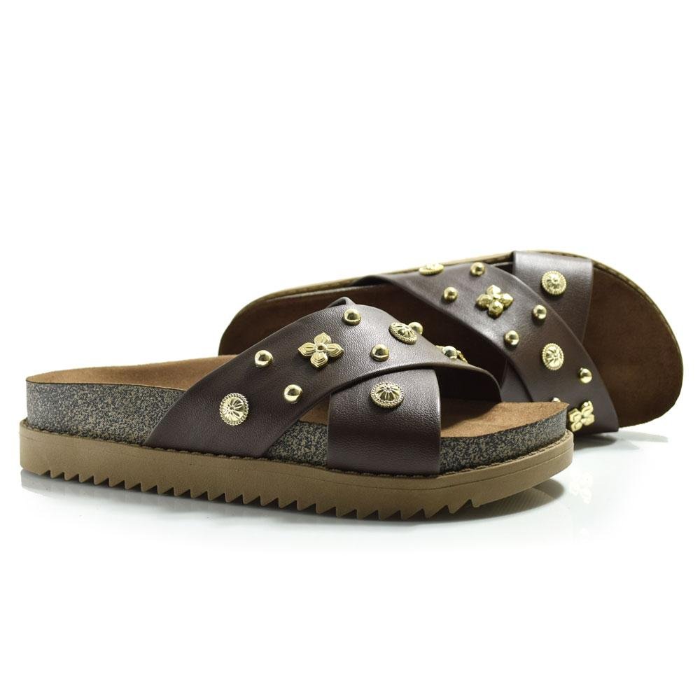 Papete Feminina Moleca Marrom 2