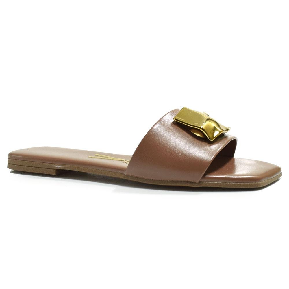 Sandália Rasteira Feminina Vizzano 6553.100.29918 Marrom 1