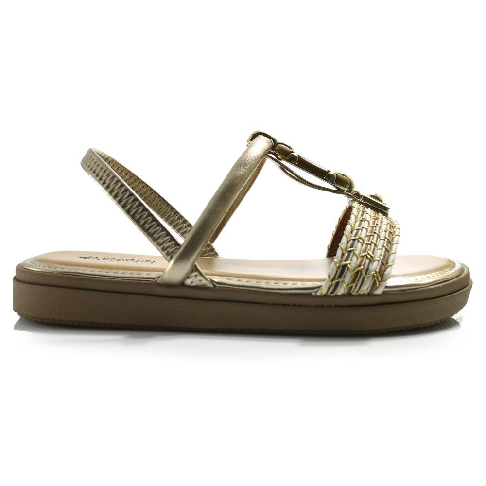 Papete Feminina Mississipi J0061 Dourado 3