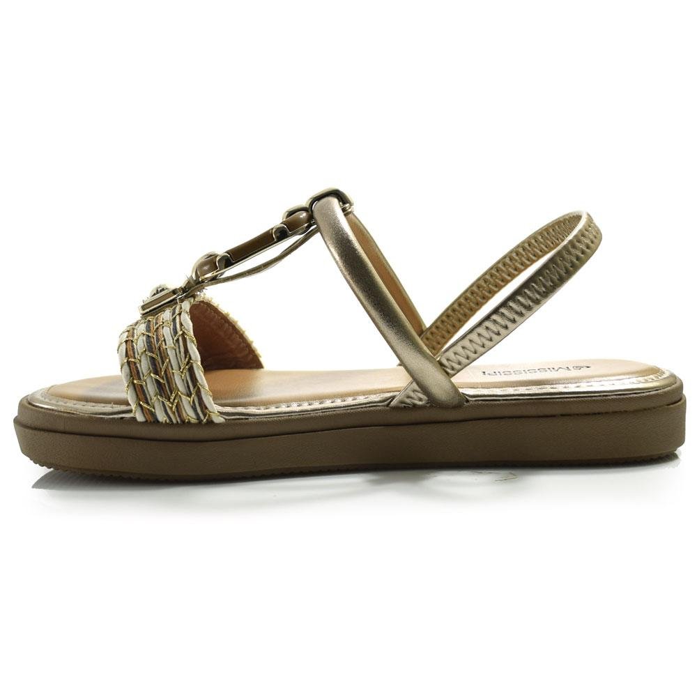 Papete Feminina Mississipi J0061 Dourado 5