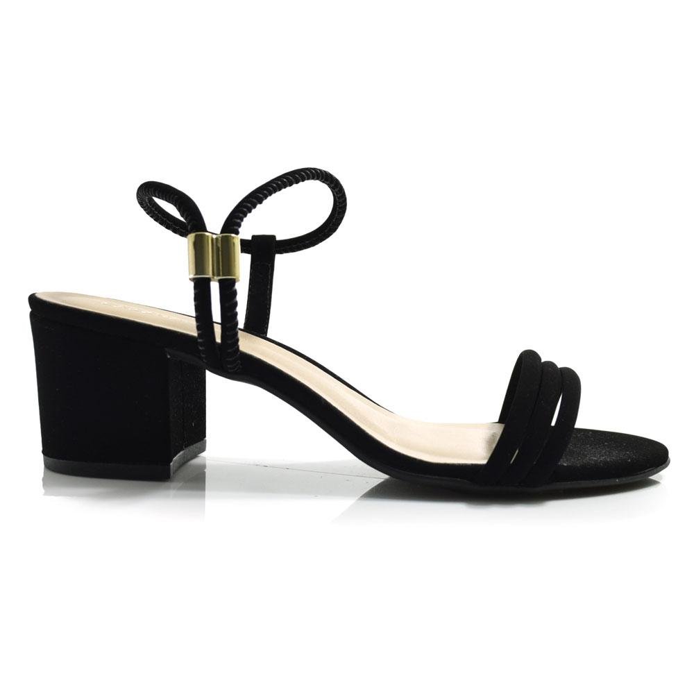 Sandália de Salto Bloco Feminina Cazzualen 61148 Preto 3