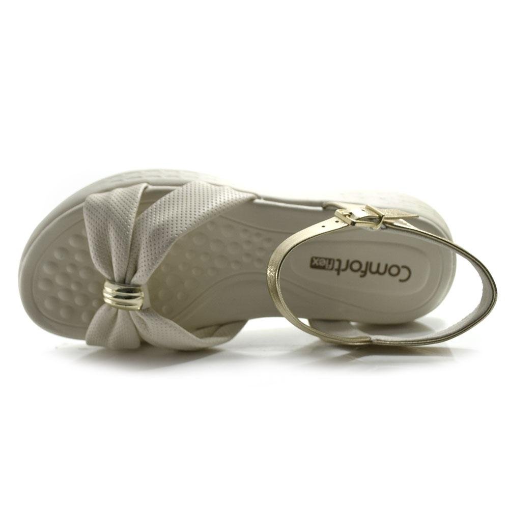 Papete Feminina Comfortflex 2547403-MET Off White 6