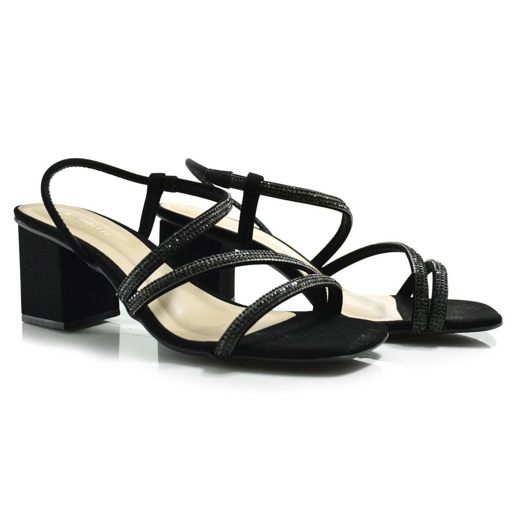 Sandália de Festa e Salto Bloco Cazzualen 74089 Preto 2