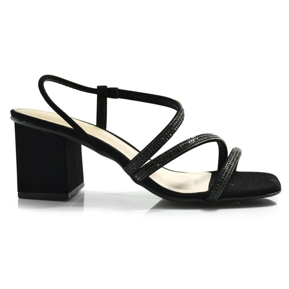 Sandália de Festa e Salto Bloco Cazzualen 74089 Preto 3