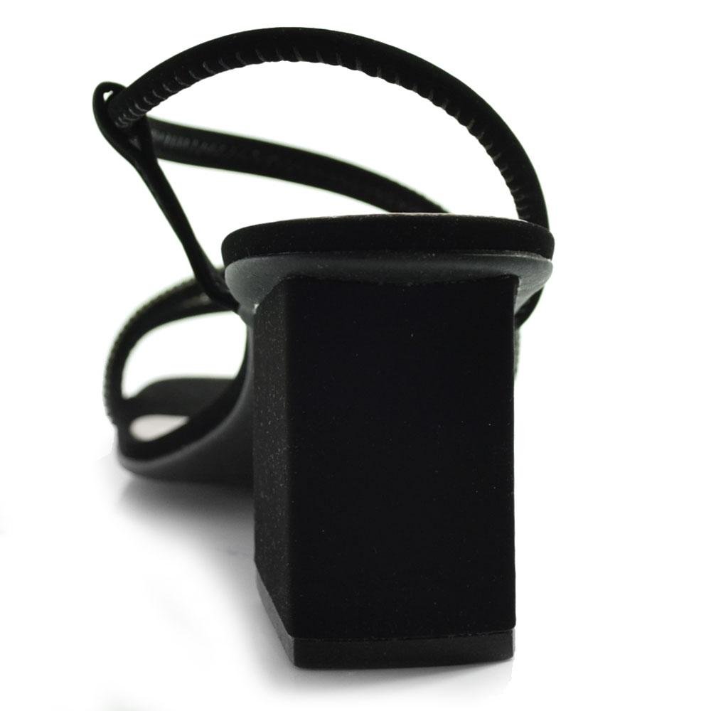 Sandália de Festa e Salto Bloco Cazzualen 74089 Preto 4