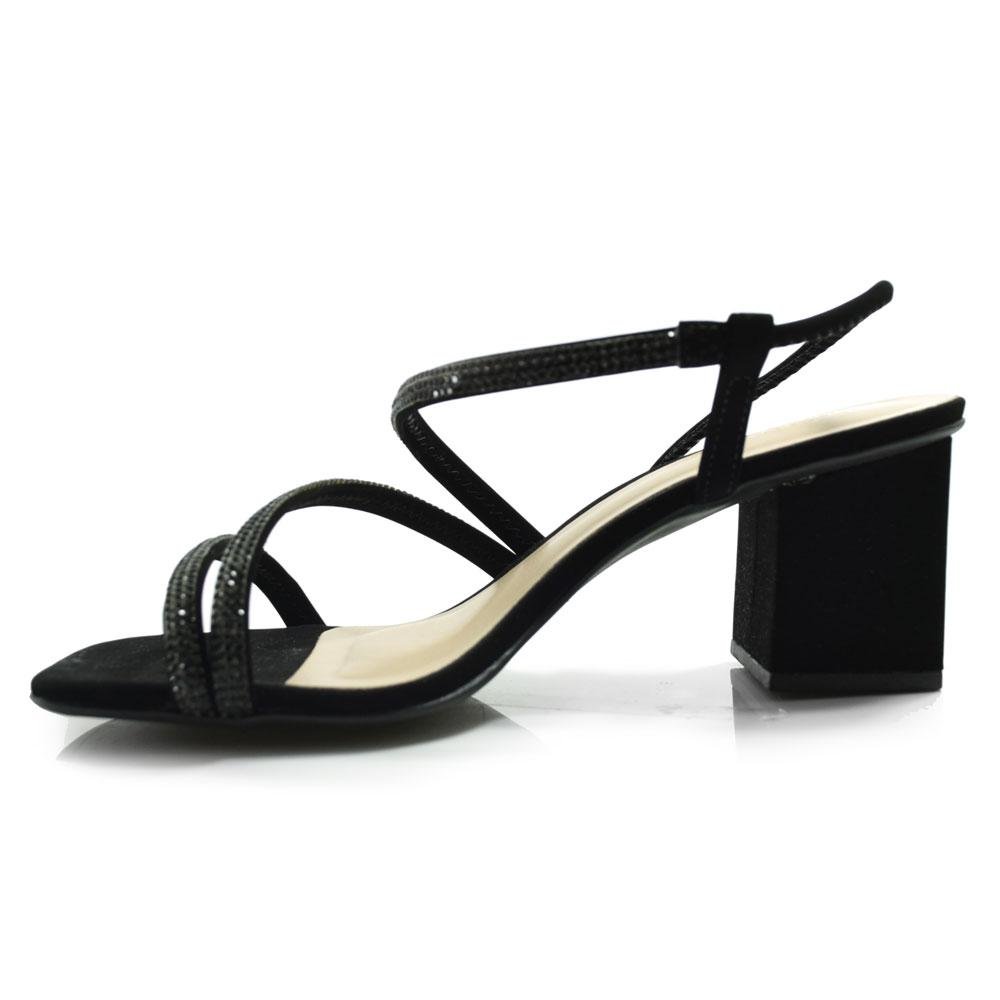 Sandália de Festa e Salto Bloco Cazzualen 74089 Preto 5