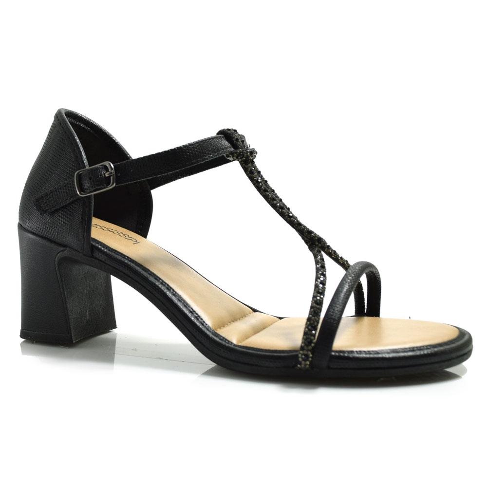 Sandália de Salto Bloco Feminina Mississipi MF753