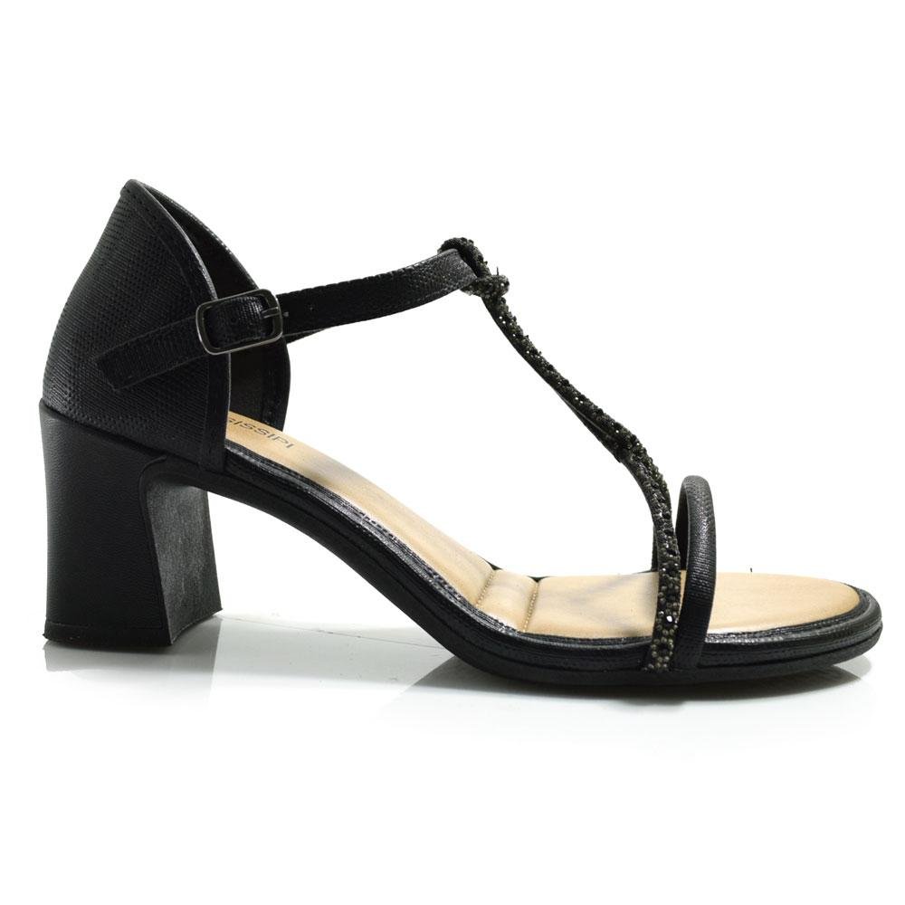Sandália de Salto Bloco Feminina Mississipi MF753 Preto 3