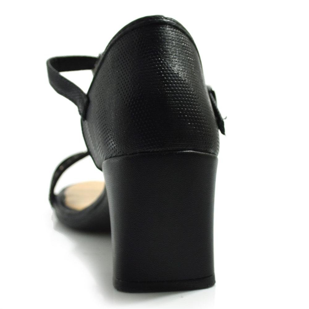 Sandália de Salto Bloco Feminina Mississipi MF753 Preto 4