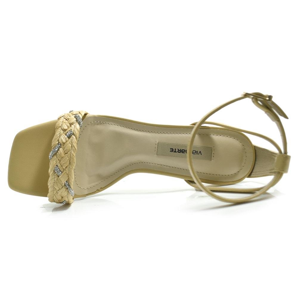 Sandália de Salto Bloco Feminina Via Marte 288-006-01 Amarelo 6