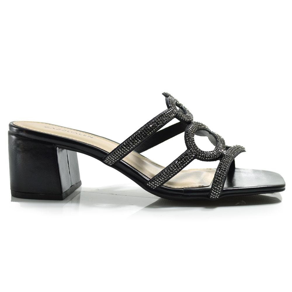 Tamanco de Salto Bloco Feminino Cazzualen 14260 Preto 3