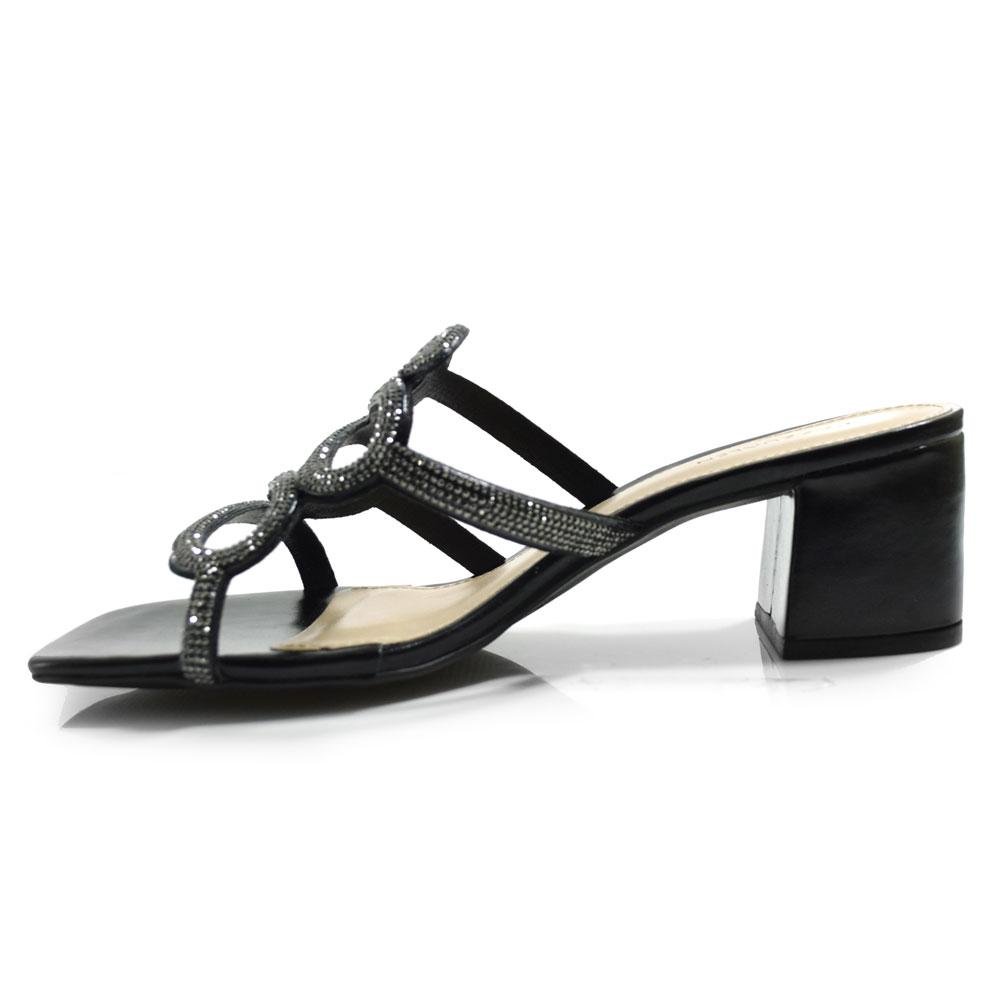 Tamanco de Salto Bloco Feminino Cazzualen 14260 Preto 5
