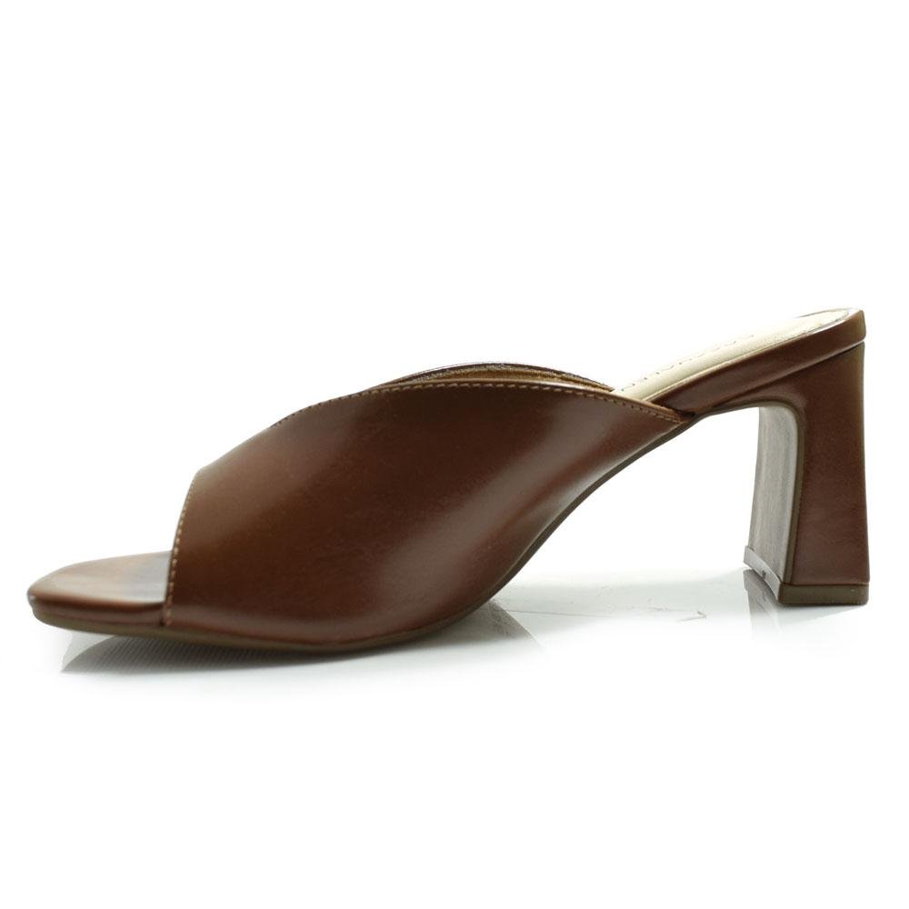 Tamanco de Salto Bloco Feminino Cazzualen T6040-721 Marrom 5