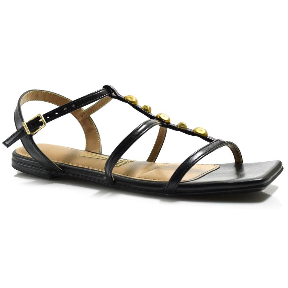 Sandália Rasteira Feminina Vizzano 6513.218.29918 Preto 1