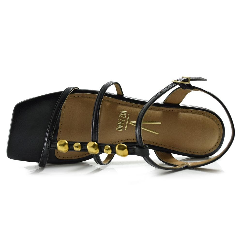 Sandália Rasteira Feminina Vizzano 6513.218.29918 Preto 6