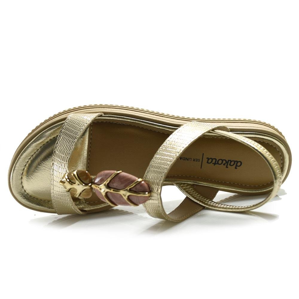 Papete Feminina Dakota Y9453 Dourado 6