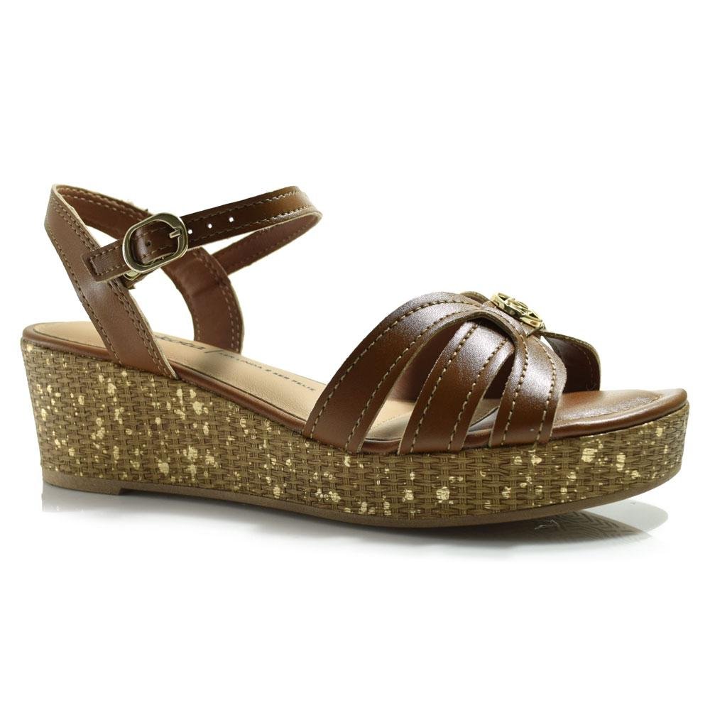 Sandália Anabela Feminina Dakota Y9811 Marrom 1