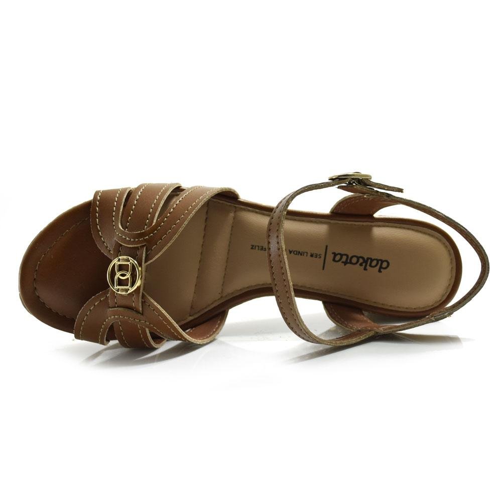 Sandália Anabela Feminina Dakota Y9811 Marrom 6