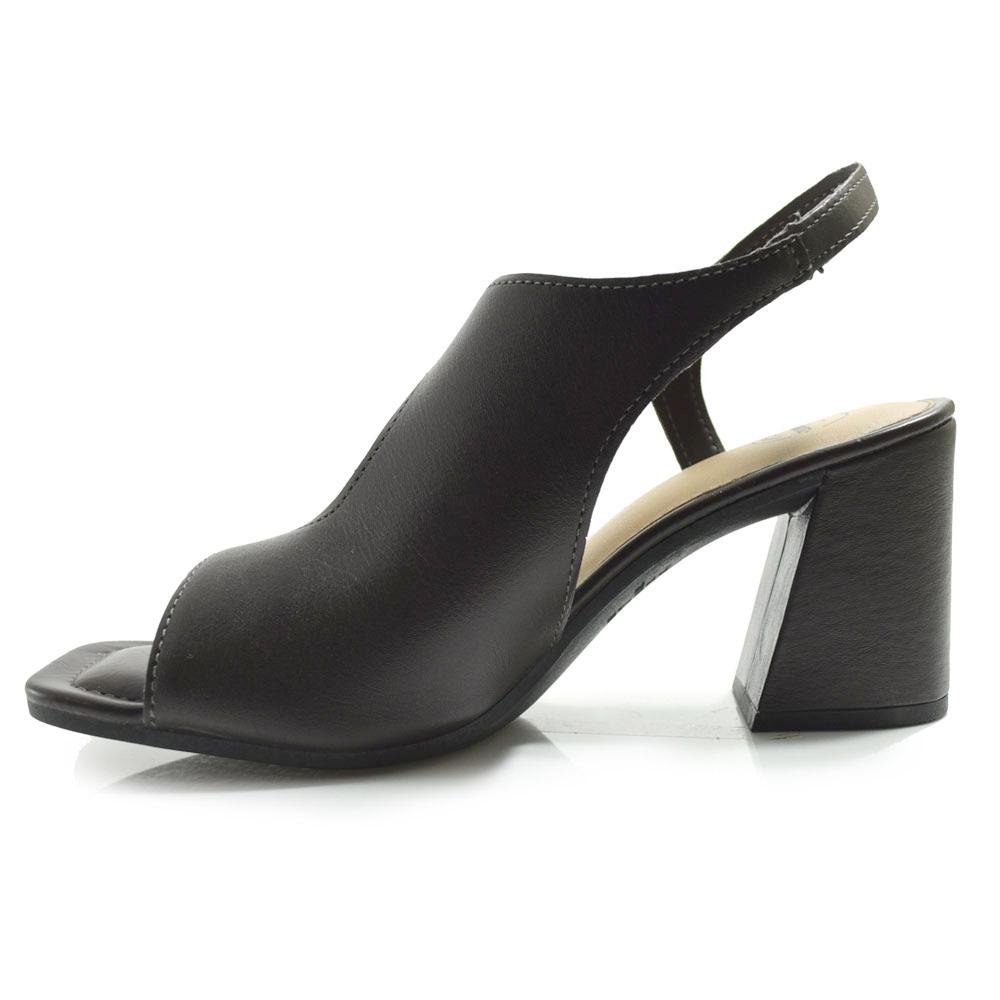 Sandália de Salto Bloco Feminina Dakota Y9991 Marrom 5