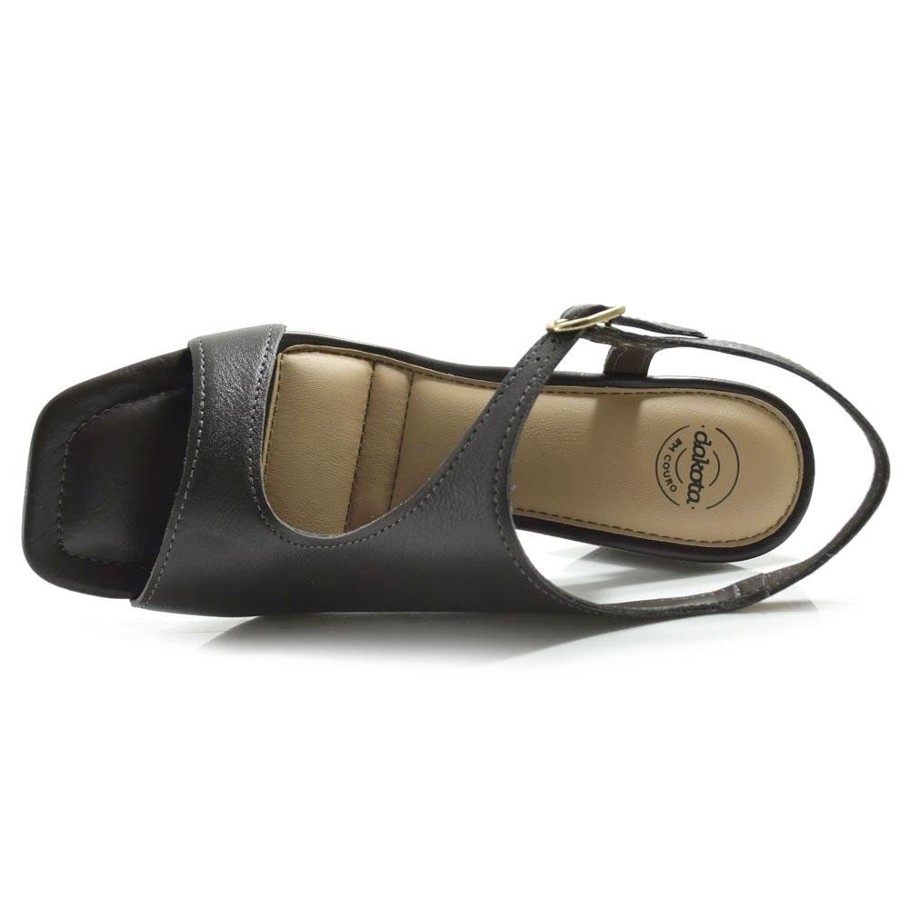 Sandália de Salto Bloco Feminina Dakota Y9991 Marrom 6