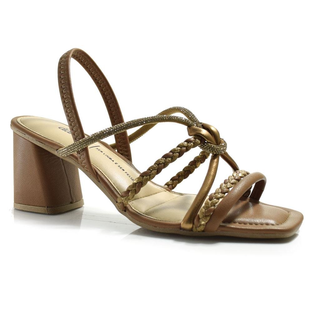 Sandália de Salto Bloco Feminina Dakota Y9761