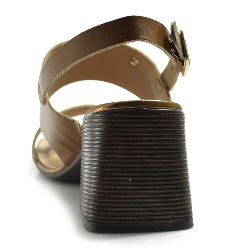 Sandália de Salto Bloco Feminina Dakota Y9192 Marrom 4