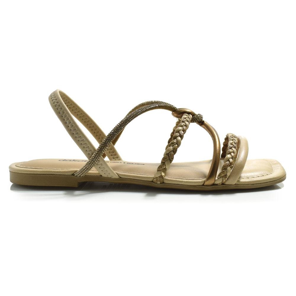 Sandália Rasteira Feminina Dakota Y9601 Bege 3