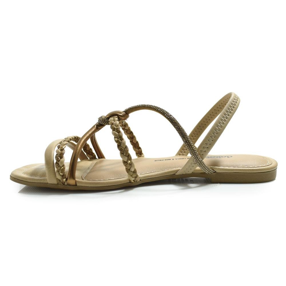 Sandália Rasteira Feminina Dakota Y9601 Bege 5