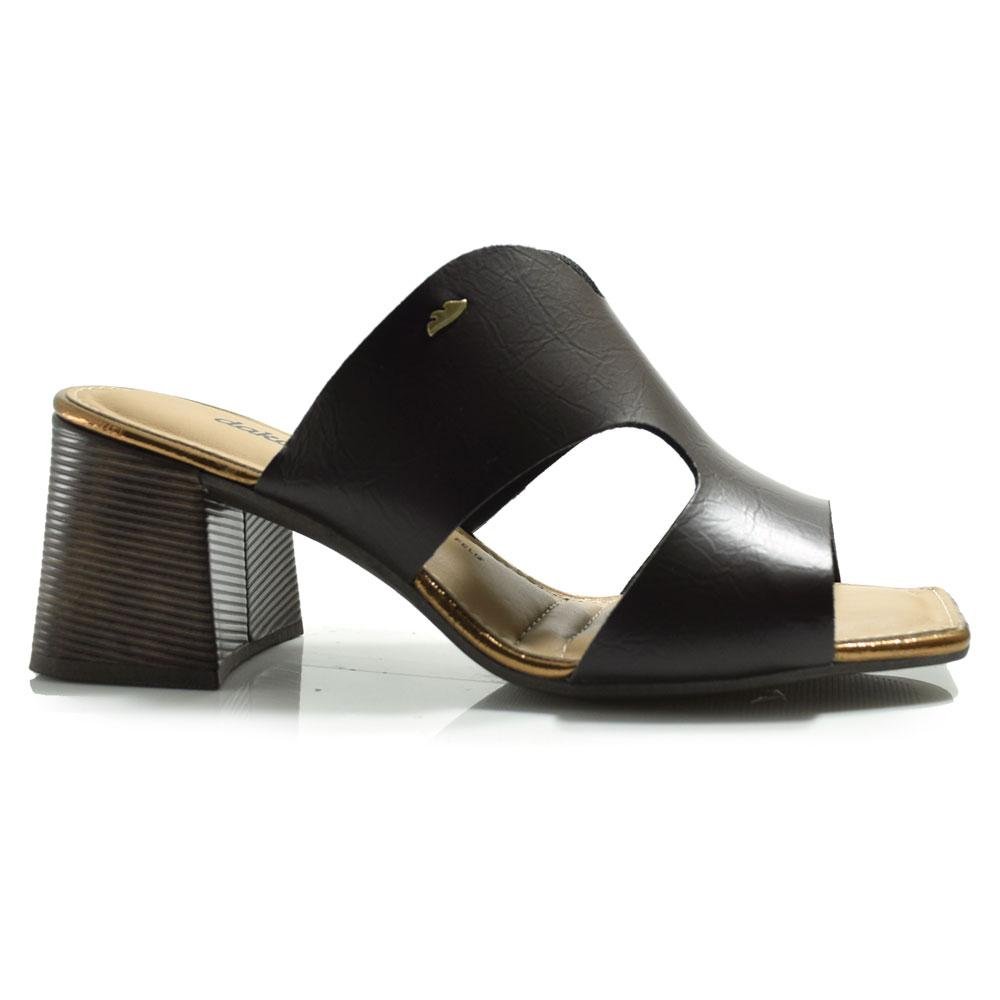 Tamanco de Salto Bloco Feminino Dakota Y9191 Preto 3