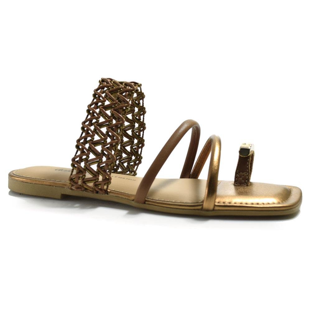 Sandália Rasteira Feminina Dakota Y9252