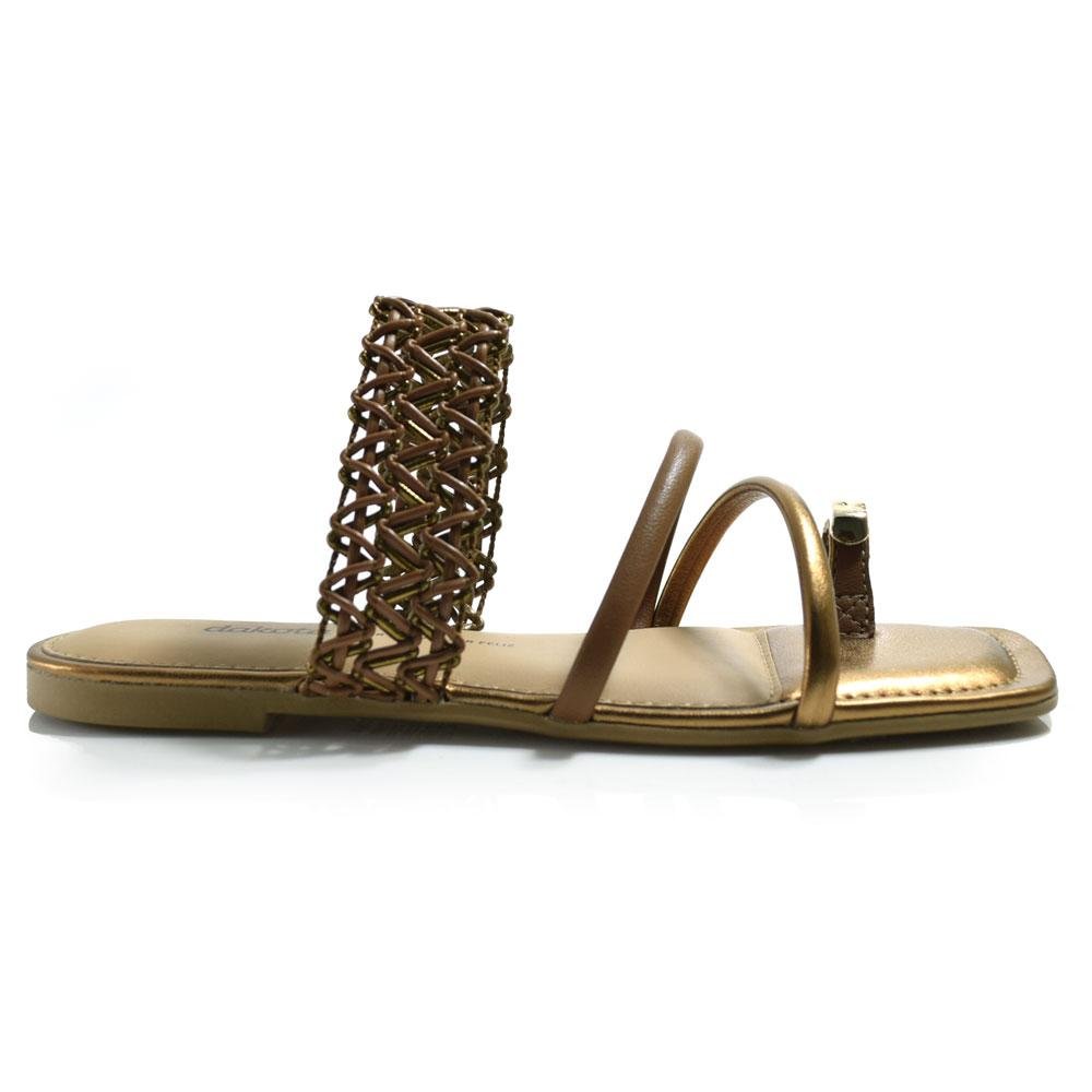 Sandália Rasteira Feminina Dakota Y9252 Marrom 3