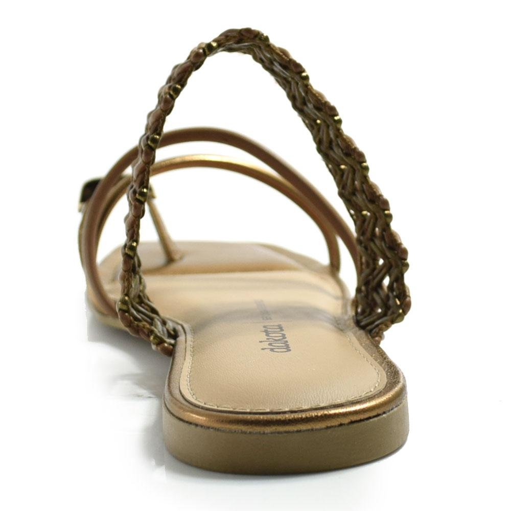 Sandália Rasteira Feminina Dakota Y9252 Marrom 4