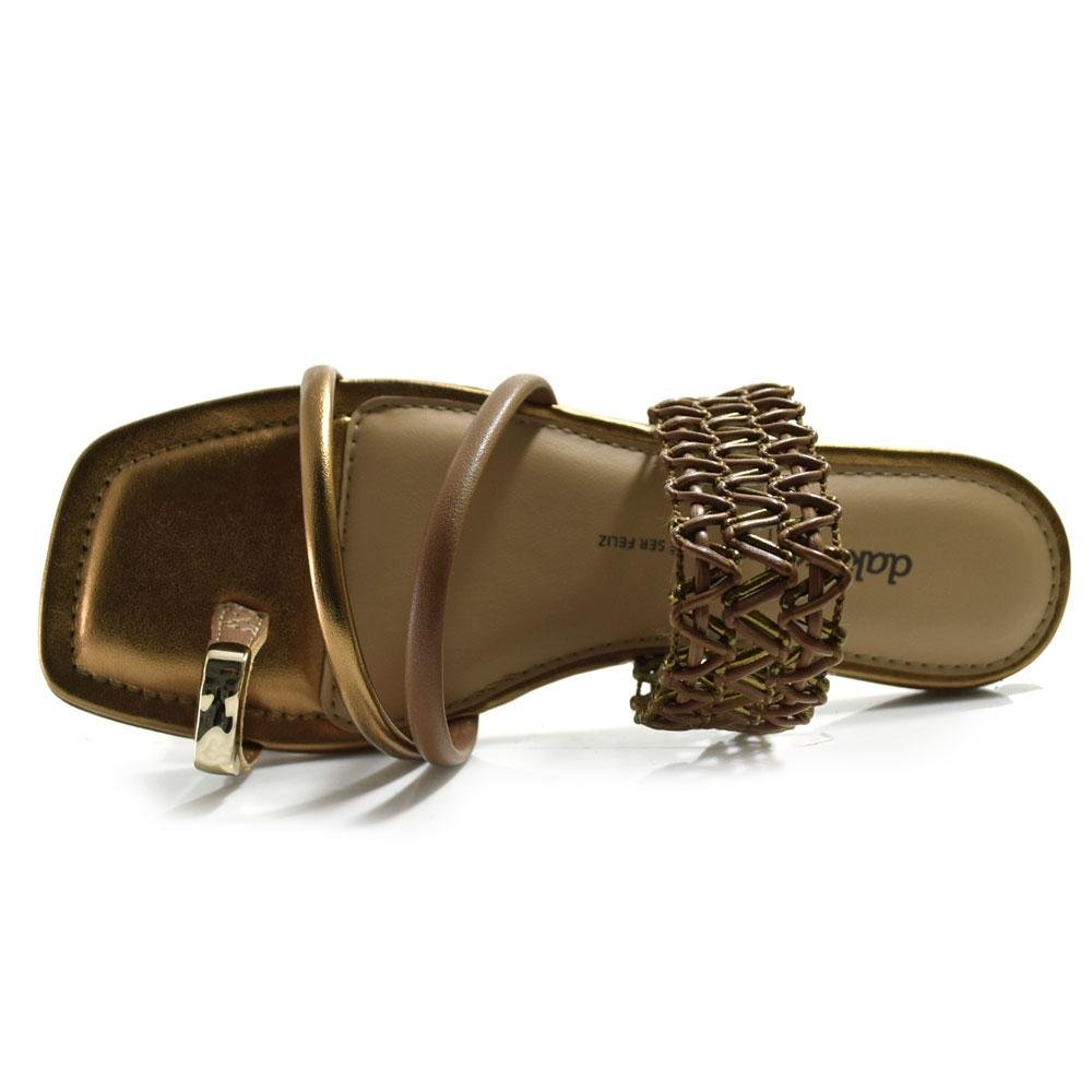 Sandália Rasteira Feminina Dakota Y9252 Marrom 6