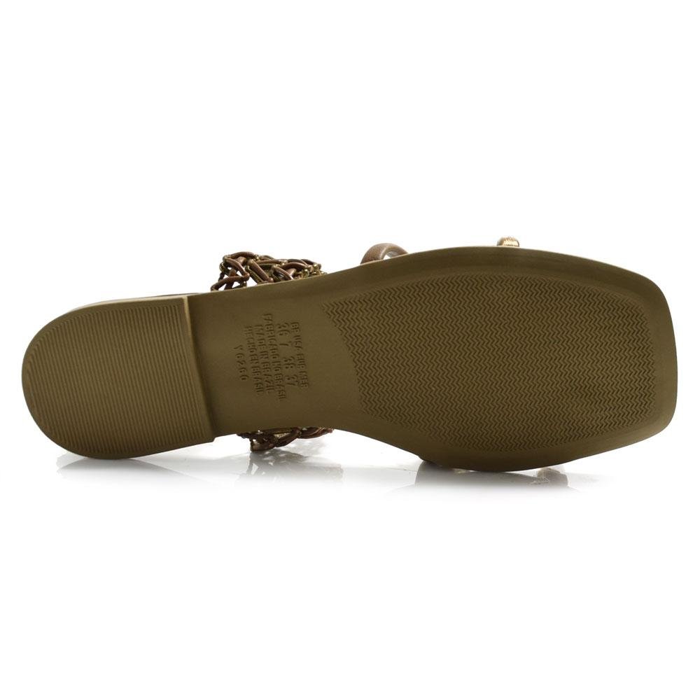 Sandália Rasteira Feminina Dakota Y9252 Marrom 7