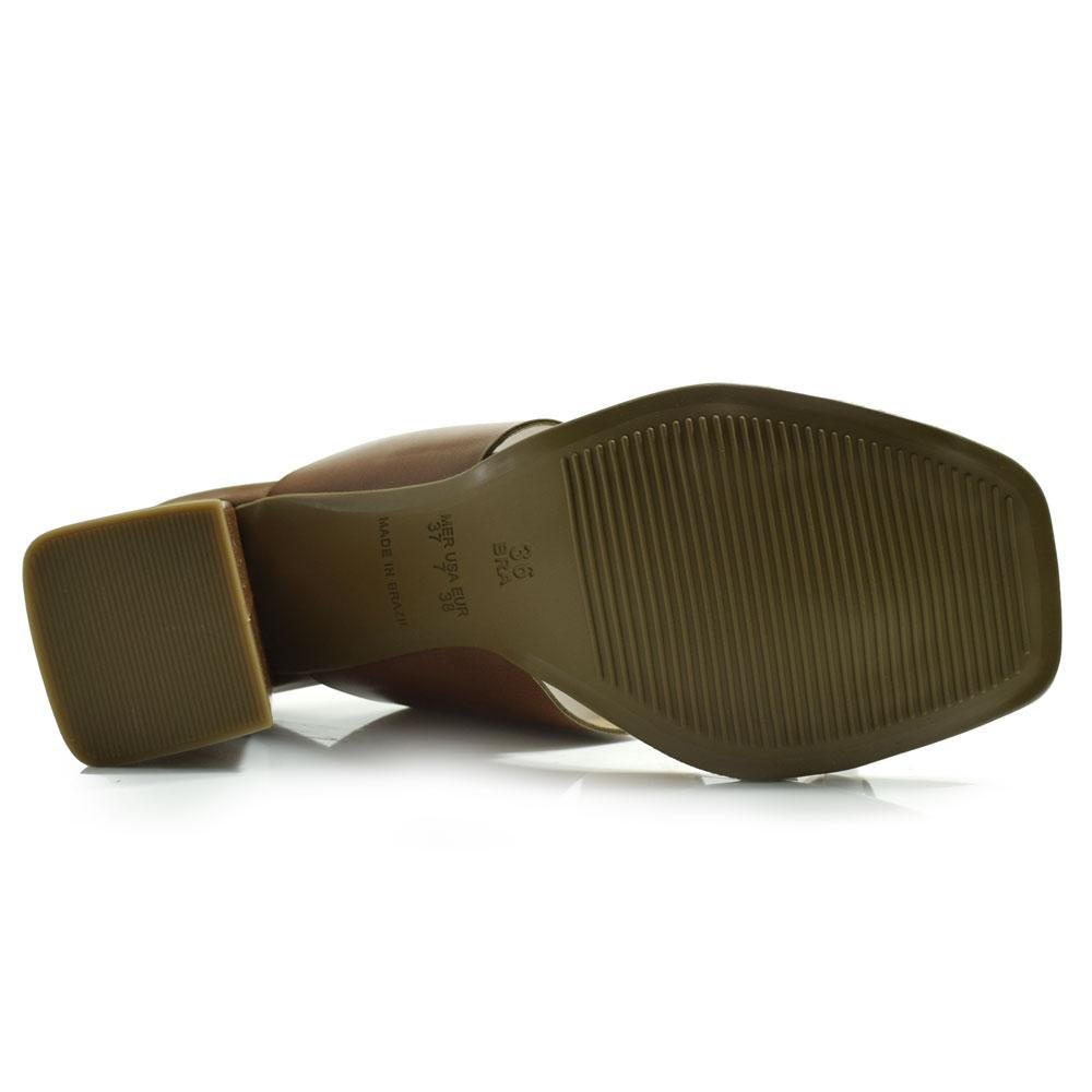 Tamanco de Salto Bloco Feminino Cazzualen 20.961 Marrom 7