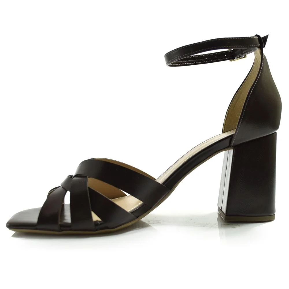 Sandália de Salto Bloco Feminina Cazzualen 123.877 Marrom 5